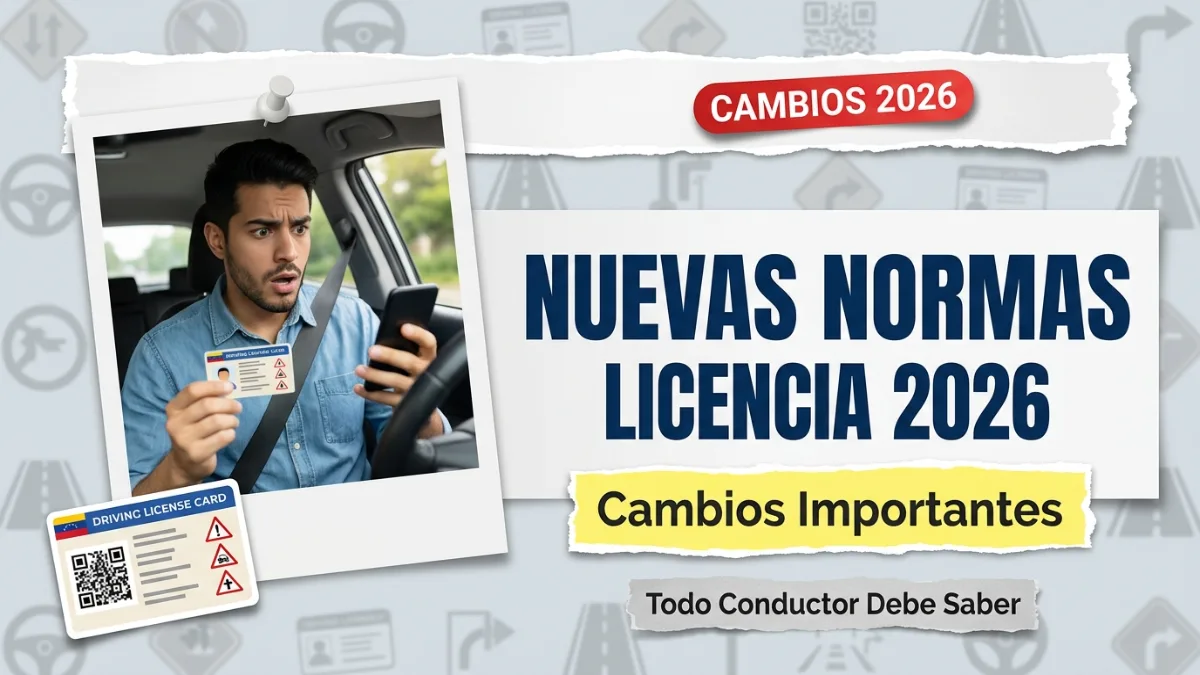 Nuevas normas para la licencia de conducir en Venezuela 2026: cambios importantes que todo conductor debe conocer